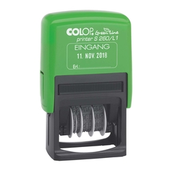 COLOP Green Line S260L - Datumstempel, Eingang, 45 x 24 mm, blau/rot