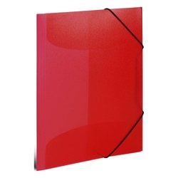 HERMA 19504 Gummizugmappe - A4, PP transluzent, rot