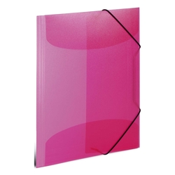 HERMA 19505 Gummizugmappe - A4, PP transluzent, pink
