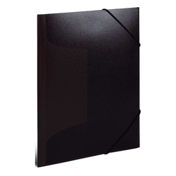 HERMA 19501 Gummizugmappe - A4, PP transluzent, schwarz