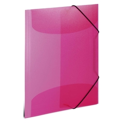 HERMA 19517 Gummizugmappe - A3, PP transluzent, pink
