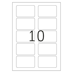HERMA 4514 Namensetiketten, ablösbar, A4, 80 x 50 mm, weiß, trennbar, Acetatseide, bedruckbar 200 Stück