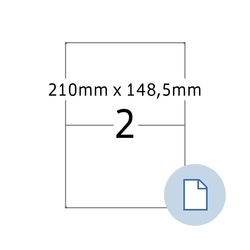 HERMA 58102 Folienetiketten - 210 x 148,5mm, weiß, strapazierfähig, extrem stark haftend, matt, 500 Stück