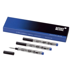 MONT BLANC Tintenrollermine Mozart - M, small, pacific blue, 3 Stück