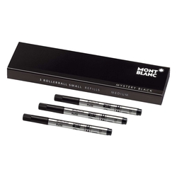 MONT BLANC Tintenrollermine Mozart - M, small, mystery black, 3 Stück