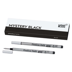 MONT BLANC Feinlinermine - B, 2 Stück, mystery black