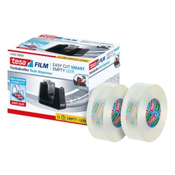 TESA Tischabroller Easy Cut® Smart - für Rollen bis 33m : 19mm, schwarz