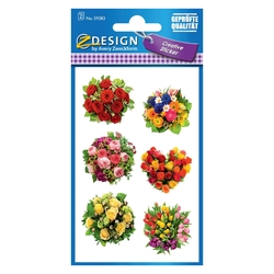 AVERY ZWECKFORM Z-Design 54383, Blumenaufkleber, 85 x 160 mm, Kleinpackung, 12 Sticker / 2 Bögen
