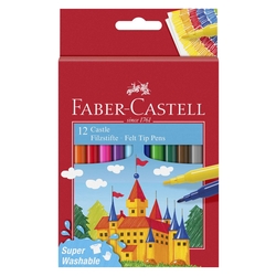 FABER CASTELL Filzstift Castle - 12er Etui, sortiert
