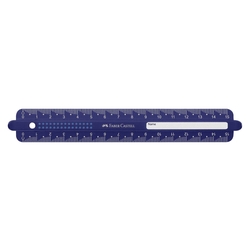 FABER CASTELL Lineal Dots - 15 cm, sortiert