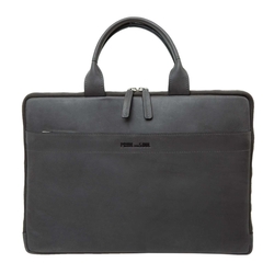 PRIDE & SOUL Laptoptasche Rate - 15", dunkelgrau, Echtleder