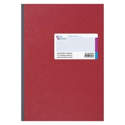 KÖNIG & EBHARDT Kladde - A4, 96 Blatt, 70 g/qm, kariert, Register A-Z, rot