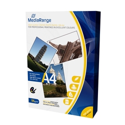 MEDIARANGE DIN A4 Fotopapier für Tintenstrahldrucker, hochglänzend, 135g, 100 Blatt