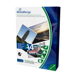 MEDIARANGE DIN A4 Fotopapier für Tintenstrahldrucker, beidseitig matt, 140g, 100 Blatt