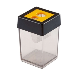 DAHLE Doppel-Dosenspitzer 53465, bis 10,5 mm, 35 x 55 x 35 mm, grau-transparent