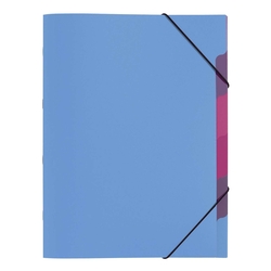 PAGNA Ordnungsmappe Funky School - A4, 5 Fächer, PP, hellblau