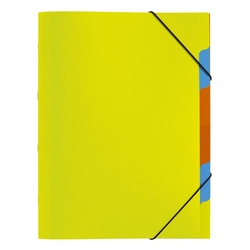 PAGNA Ordnungsmappe Funky School - A4, 5 Fächer, PP, lindgrün