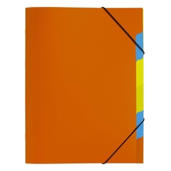 PAGNA Ordnungsmappe Funky School - A4, 5 Fächer, PP, orange