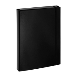 PAGNA Sammelbox Basic - A4, Gummizug, Karton, schwarz