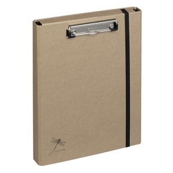 PAGNA Duobox Pur Sammelbox/Klemmbrett - A4, Gummizug, Karton natur