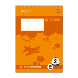 STAUFEN PREMIUM Spiralblock PREMIUM LIN 2 - A5, 40 Blatt, liniert