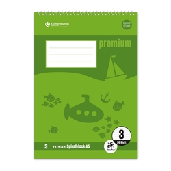 STAUFEN PREMIUM Spiralblock PREMIUM LIN 3 - A5, 40 Blatt, liniert