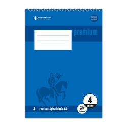 STAUFEN PREMIUM Spiralblock PREMIUM LIN 4 - A5, 40 Blatt, liniert