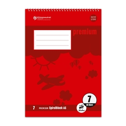STAUFEN PREMIUM Spiralblock PREMIUM LIN 7 - A5, 40 Blatt, 7 mm kariert