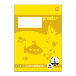 STAUFEN PREMIUM Arbeitsbl&auml;tterblock PREMIUM LIN 1 - A4, 80 g/qm, 50 Blatt, beidseitig mit Rahmen