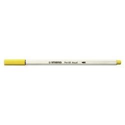 STABILO Premium-Filzstift Pinselspitze Pen 68 brush - Einzelstift - gelb