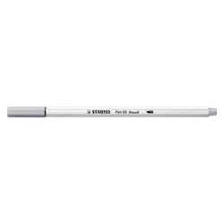 STABILO Premium-Filzstift Pinselspitze Pen 68 brush - Einzelstift - mittelgrau