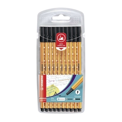 STABILO Fineliner point 88® Etui - 10er Pack - schwarz