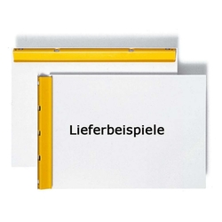 HANSA Schreibplatte - A4, Aluminium, Klemme kurze Seite, grau-weiß