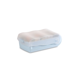 HAN Karteibox CROCO DIN A8 quer, für 500 Karten, transluzent-pastellblau