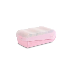 HAN Karteibox CROCO DIN A8 quer, für 500 Karten, transluzent-pastellrosa