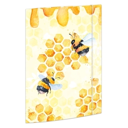 RNK Zeichenmappe Honey - A4, 3 Klappen mit Gummizug, Karton