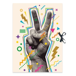 RNK Zeichenmappe Pop Art - A2, 3 Klappen, Verschlussband, Karton