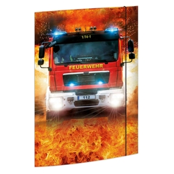 RNK Zeichenmappe On Fire - A3, 3 Klappen mit Gummizug, Karton