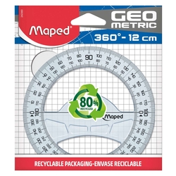 MAPED Vollkreis-Winkelmesser Geometric Green, 360 Grad, Kunststoff, transparent