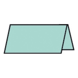 RÖSSLER Tischkarte Paperado - 10 x 10 cm, 220 g/qm, karibik gerippt