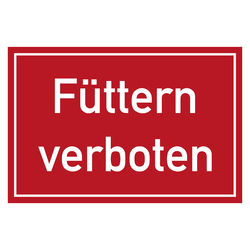 Verbotszeichen Füttern verboten