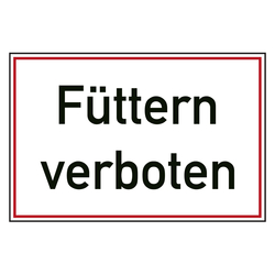 Verbotszeichen Füttern verboten