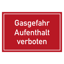 Verbotszeichen Gasgefahr Aufenthalt verboten