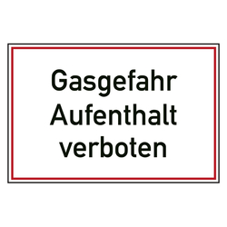 Verbotszeichen Gasgefahr Aufenthalt verboten