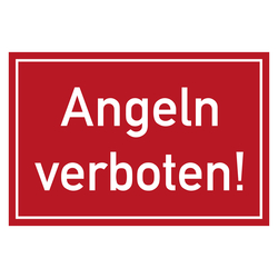 Verbotszeichen Angeln verboten!