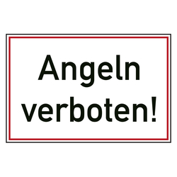 Verbotszeichen Angeln verboten!