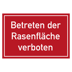 Verbotszeichen Betreten der Rasenfläche verboten
