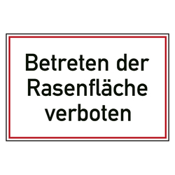 Verbotszeichen Betreten der Rasenfläche verboten