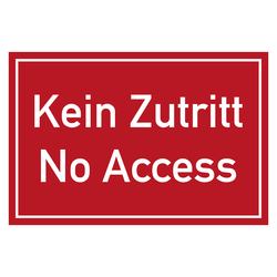 Verbotszeichen Kein Zutritt No Access