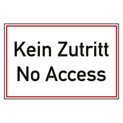 Verbotszeichen Kein Zutritt No Access